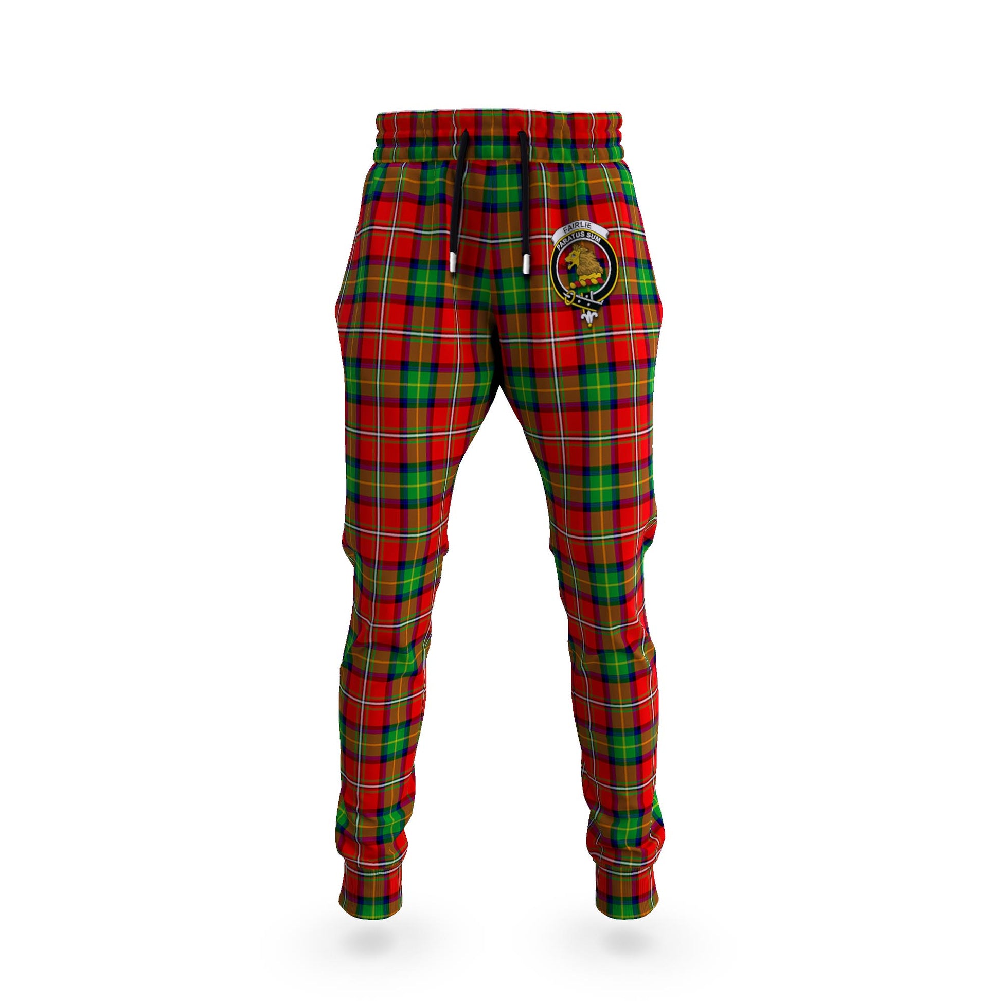 Fairlie Tartan Joggers Pants with Family Crest 5XL - Tartan Vibes Clothing