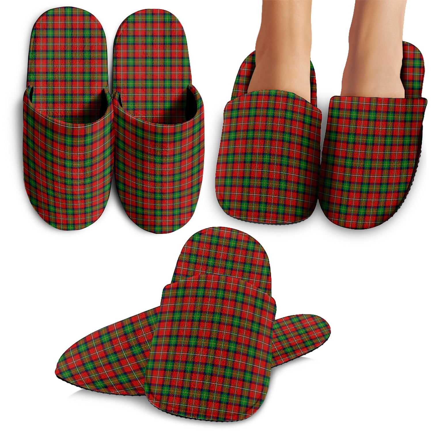 Fairlie Modern Tartan Home Slippers - Tartanvibesclothing