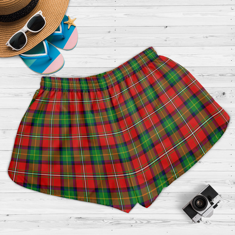 Fairlie Tartan Womens Shorts with Family Crest - Tartan Vibes Clothing