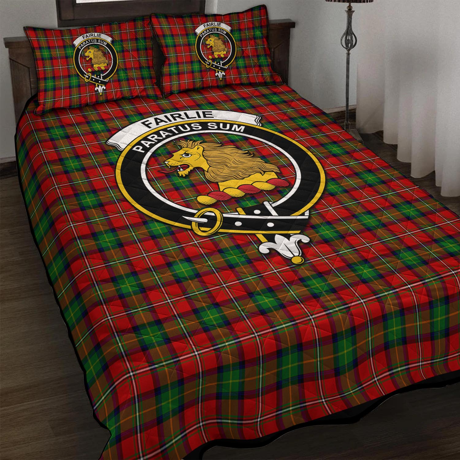 Fairlie Tartan Quilt Bed Set with Family Crest - Tartan Vibes Clothing