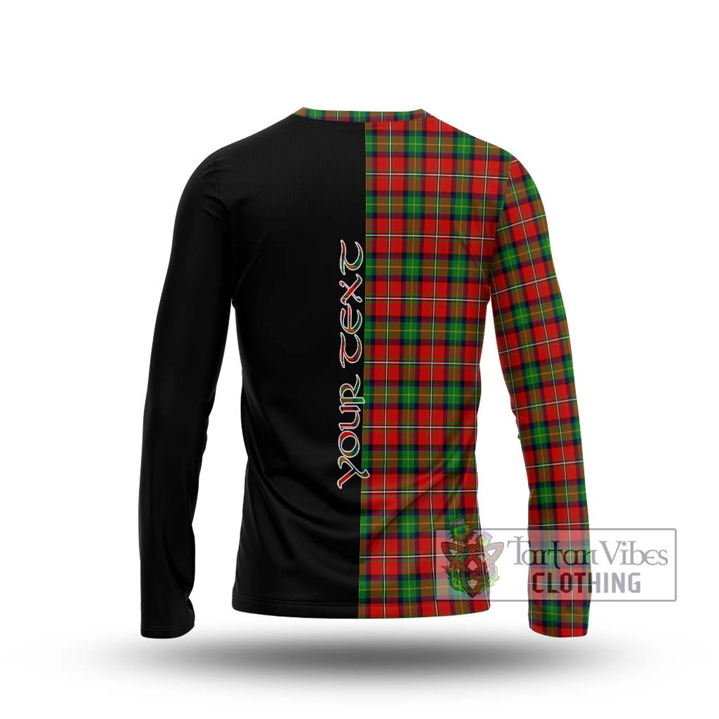 Fairlie Tartan Long Sleeve T-Shirt with Family Crest and Half Of Me Style - Tartanvibesclothing Shop