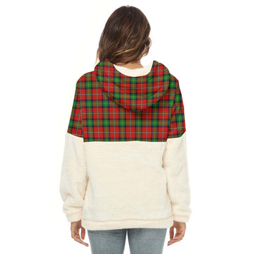 Fairlie Tartan Women's Borg Fleece Hoodie With Half Zip