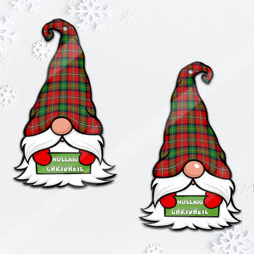 Fairlie Gnome Christmas Ornament with His Tartan Christmas Hat