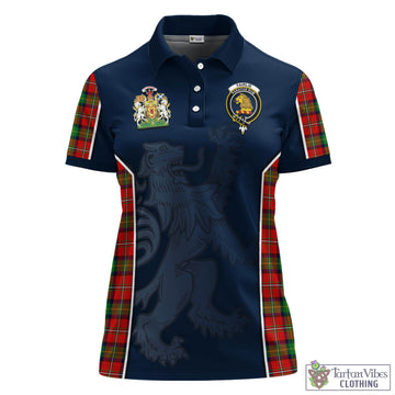 Fairlie Tartan Women's Polo Shirt with Family Crest and Lion Rampant Vibes Sport Style