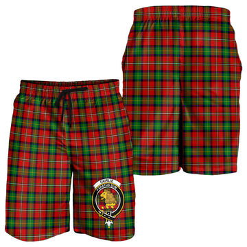 Fairlie Tartan Mens Shorts with Family Crest