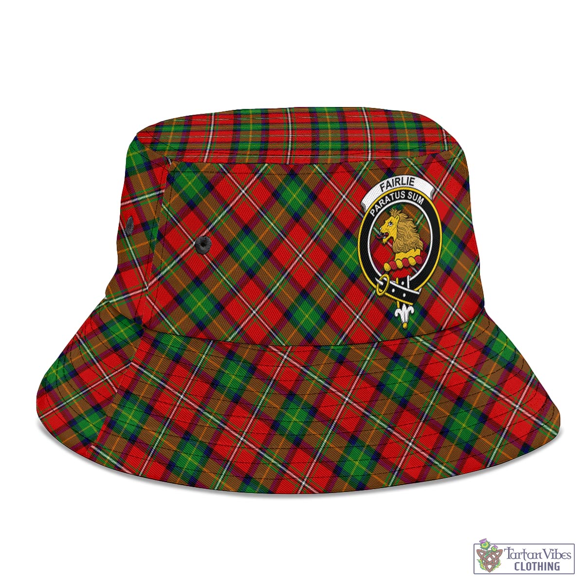 Tartan Vibes Clothing Fairlie Modern Tartan Bucket Hat with Family Crest