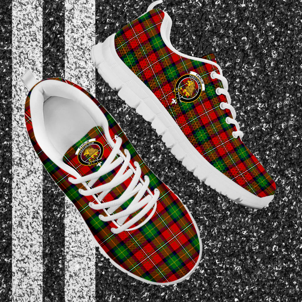 Fairlie Tartan Sneakers with Family Crest - Tartan Vibes Clothing