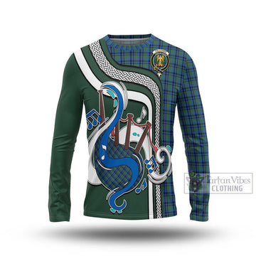 Falconer Tartan Long Sleeve T-Shirt with Epic Bagpipe Style