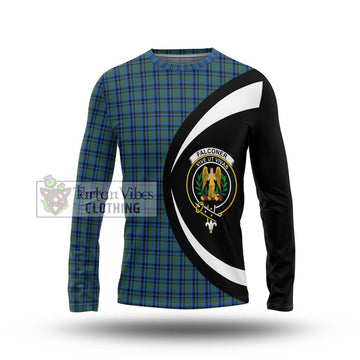 Falconer Tartan Long Sleeve T-Shirt with Family Crest Circle Style