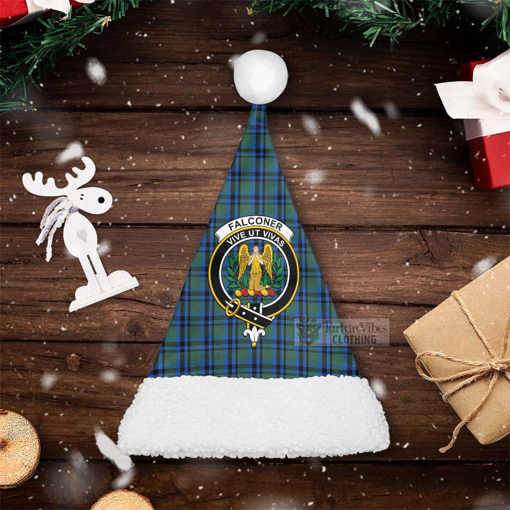 Tartan Vibes Clothing Falconer Tartan Christmas Santa Hats with Family Crest