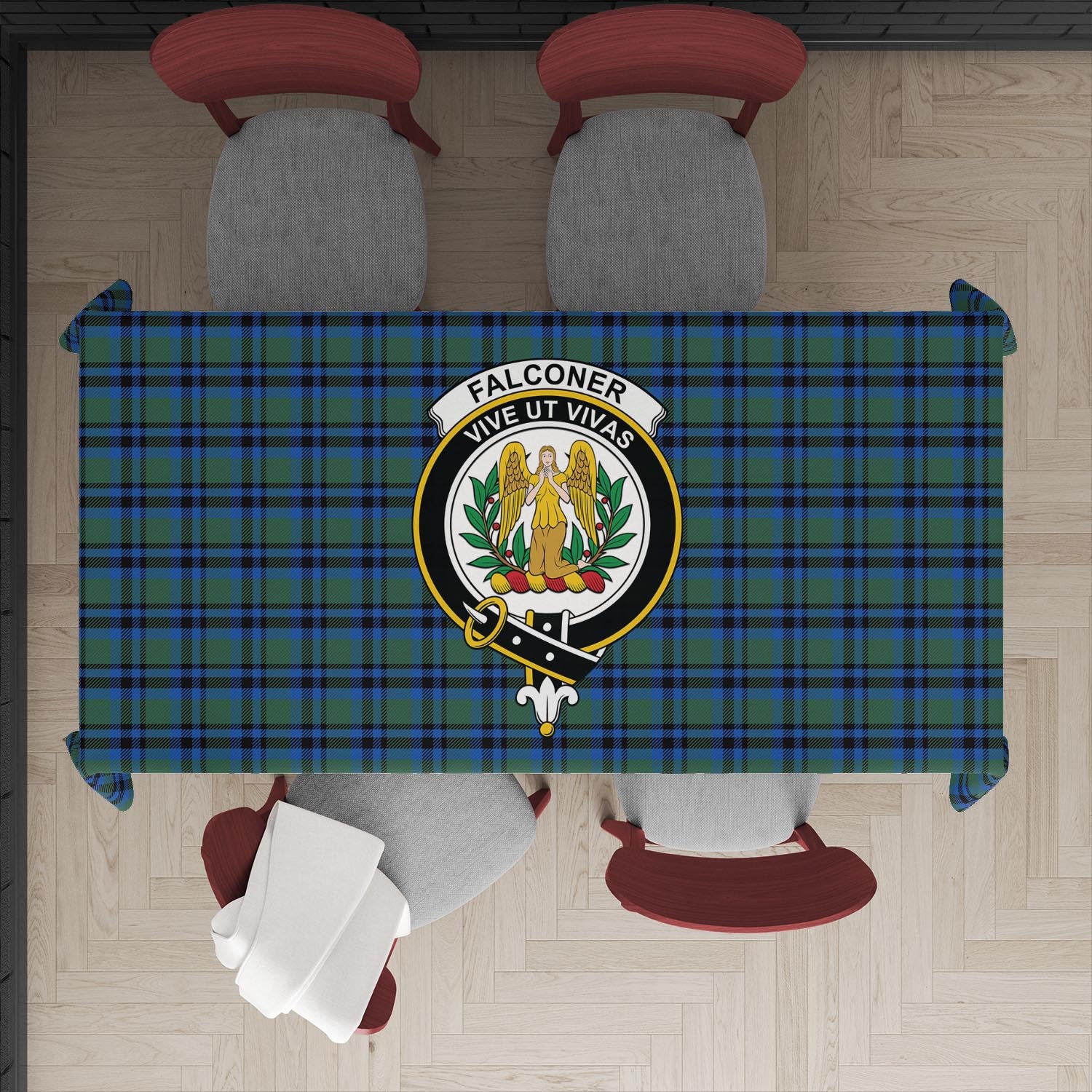 falconer-tatan-tablecloth-with-family-crest