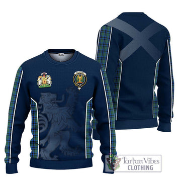 Falconer Tartan Ugly Sweater with Family Crest and Lion Rampant Vibes Sport Style