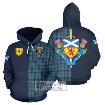 Falconer Tartan Hoodie Alba with Scottish Lion Royal Arm Half Style