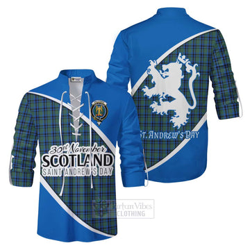 Falconer Family Crest Tartan Ghillie Kilt Shirt Celebrate Saint Andrew's Day in Style