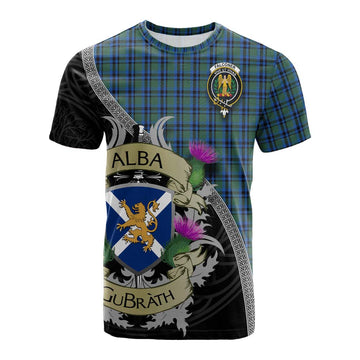 Falconer Tartan Family Crest Cotton T-shirt Lion Rampant Royal Thistle Shield Celtic Inspired Kid's Shirt - Tartan Vibes Clothing