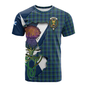 Falconer Tartan Family Crest Cotton T-shirt Scottish Thistle Celtic Inspired Kid's Shirt - Tartan Vibes Clothing
