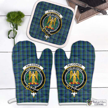 Falconer Tartan Combo Oven Mitt & Pot-Holder with Family Crest