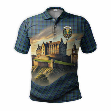 Falconer Tartan Family Crest Polo Shirt with Scottish Ancient Castle Style Kid - Tartan Vibes Clothing