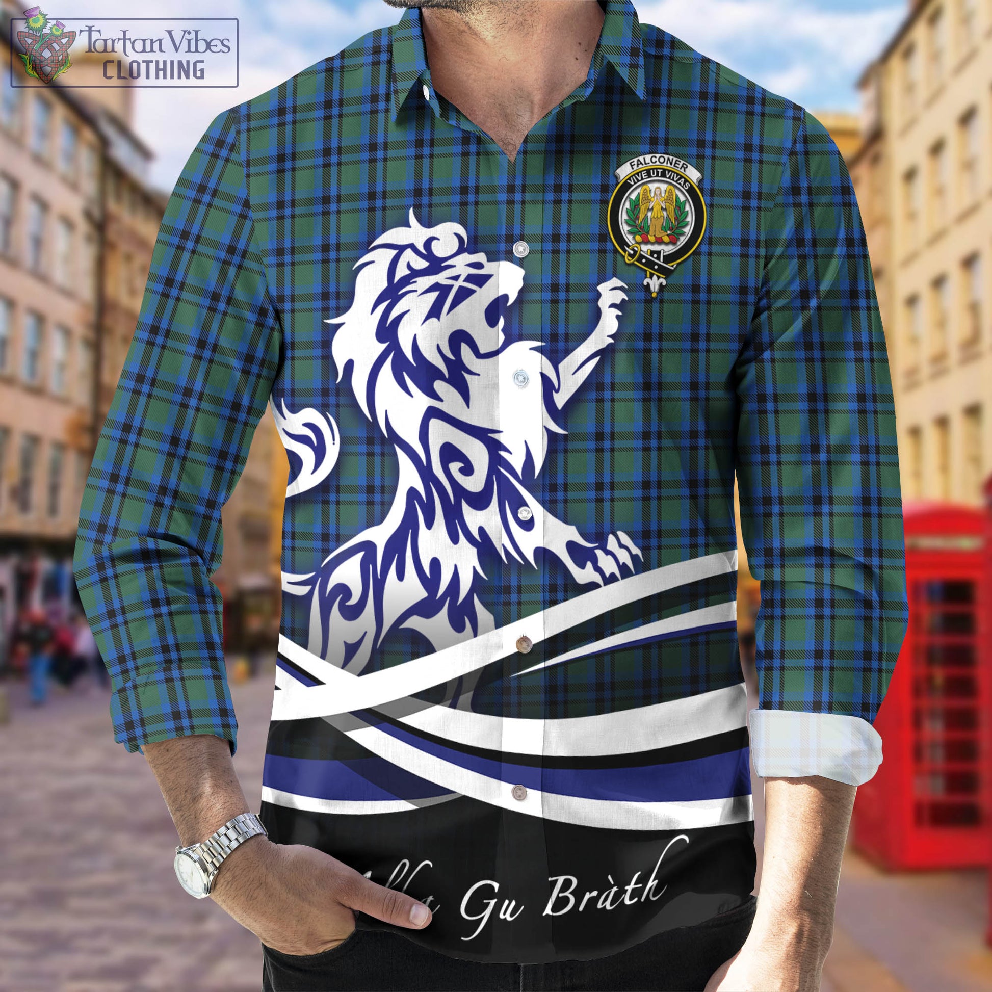 falconer-tartan-long-sleeve-button-up-shirt-with-alba-gu-brath-regal-lion-emblem