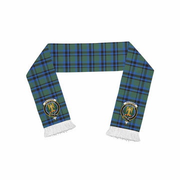 Falconer Tartan Ruffneck Scarf with Family Crest One Size 67.7*6.7 inches - Tartan Vibes Clothing