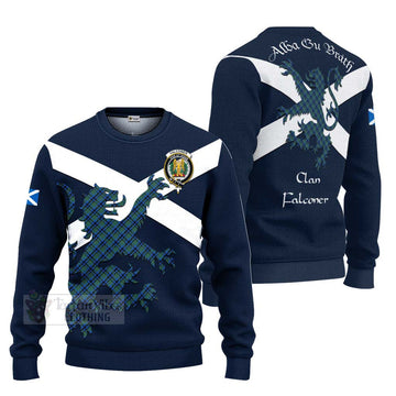 Falconer Tartan Lion Rampant Ugly Sweater Proudly Display Your Heritage with Alba Gu Brath and Clan Name