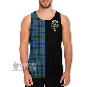 Falconer Tartan Men's Tank Top with Family Crest and Half Of Me Style