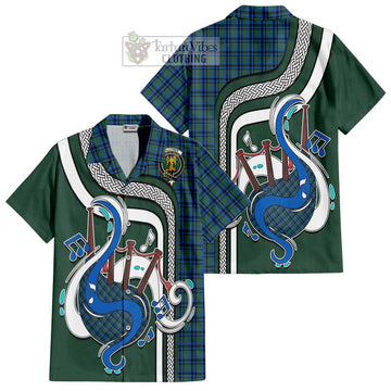 Falconer Tartan Short Sleeve Button Shirt with Epic Bagpipe Style