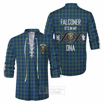 Falconer Tartan Ghillie Kilt Shirt with Family Crest DNA In Me Style