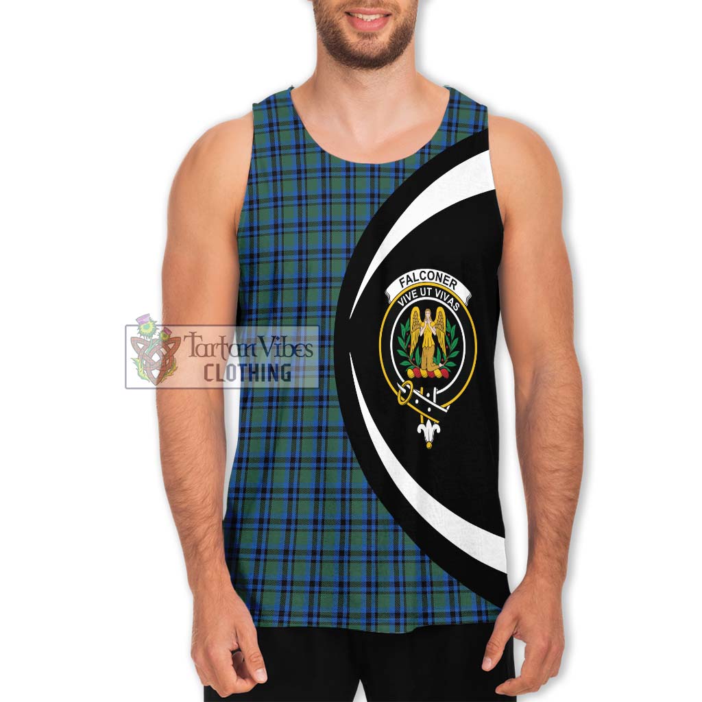 Tartan Vibes Clothing Falconer Tartan Men's Tank Top with Family Crest Circle Style