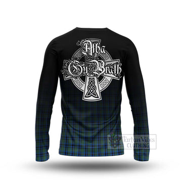 Falconer Tartan Long Sleeve T-Shirt Featuring Alba Gu Brath Family Crest Celtic Inspired