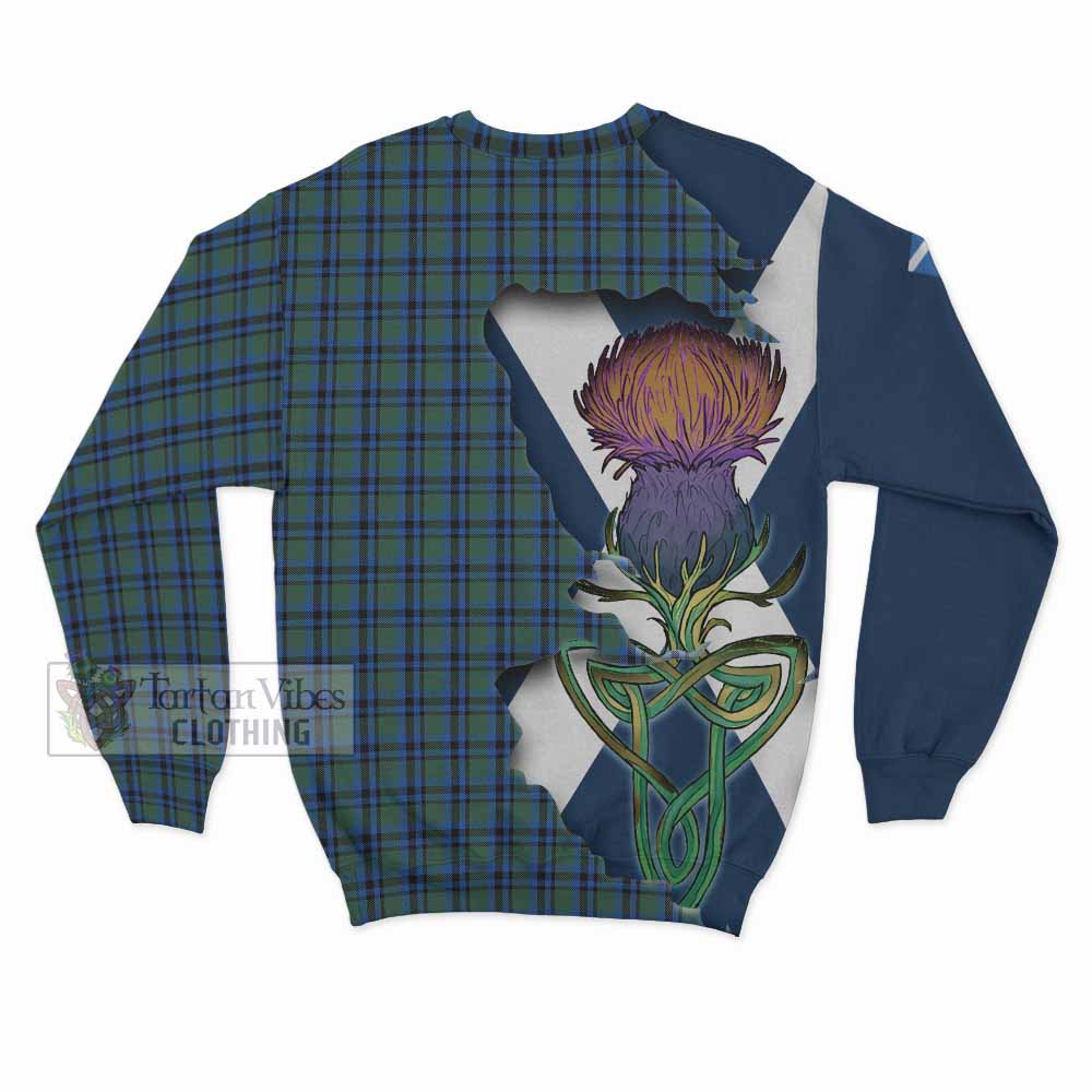 Falconer Tartan Family Crest Sweatshirt Scottish Thistle Celtic Inspired - Tartan Vibes Clothing