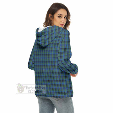 Falconer Tartan Women's Borg  Half Zip Fleece Hoodie