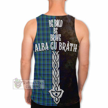 Falconer Tartan Family Crest Men's Tank Top Alba Gu Brath Be Brave Lion Ancient Style - Tartan Vibes Clothing