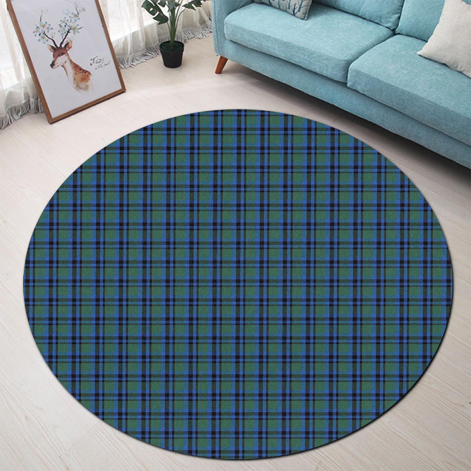 Falconer Tartan Round Rug - Tartanvibesclothing