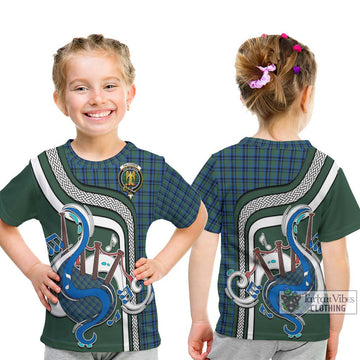 Falconer Tartan Kid T-Shirt with Epic Bagpipe Style