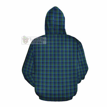 Falconer Tartan Cotton Hoodie with Family Crest DNA In Me Style