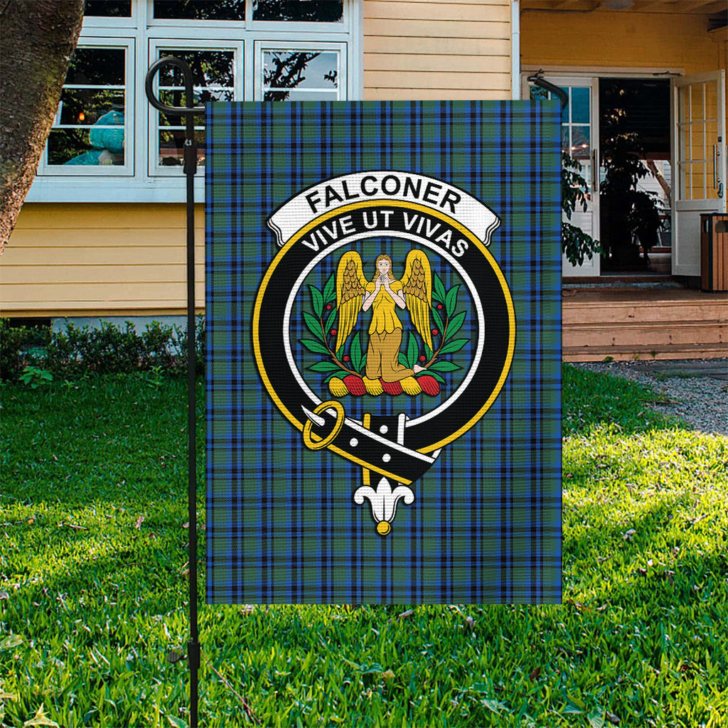 falconer-tartan-flag-with-family-crest