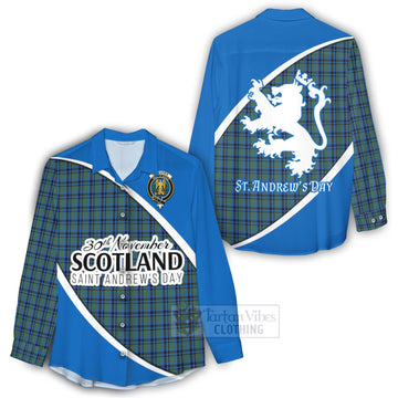 Falconer Family Crest Tartan Women's Casual Shirt Celebrate Saint Andrew's Day in Style