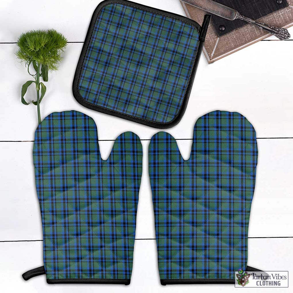 Falconer Tartan Combo Oven Mitt & Pot-Holder Combo 1 Oven Mitt & 1 Pot-Holder Black - Tartan Vibes Clothing