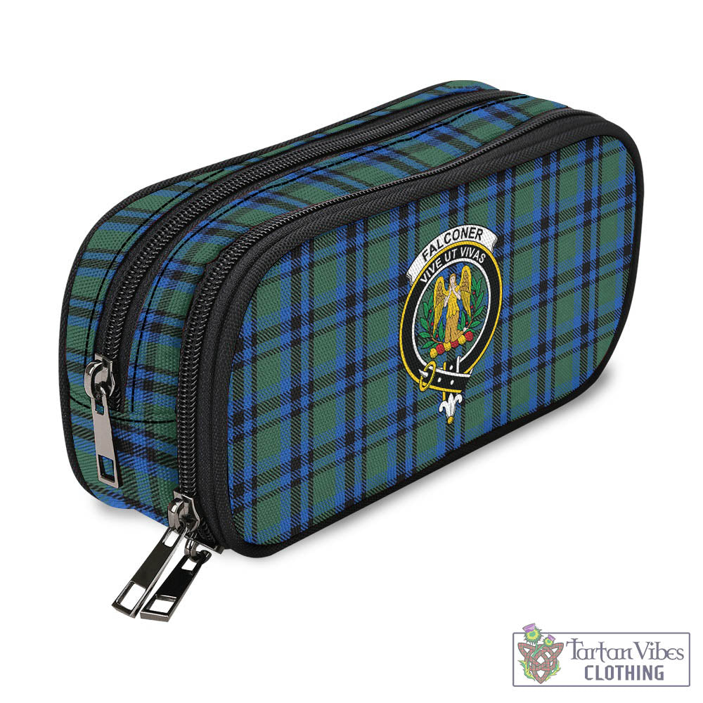 Tartan Vibes Clothing Falconer Tartan Pen and Pencil Case with Family Crest