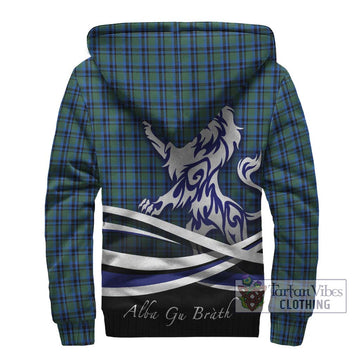 Falconer Tartan Sherpa Hoodie with Alba Gu Brath Regal Lion Emblem