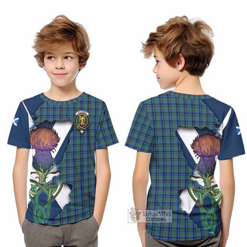 Falconer Tartan Family Crest Kid T-Shirt Scottish Thistle Celtic Inspired - Tartan Vibes Clothing