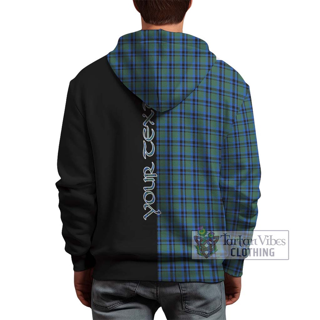 Falconer Tartan Hoodie with Family Crest and Half Of Me Style - Tartanvibesclothing Shop