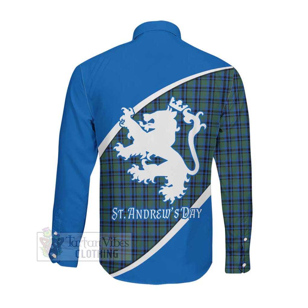 Tartan Vibes Clothing Falconer Family Crest Tartan Long Sleeve Button Shirt Celebrate Saint Andrew's Day in Style