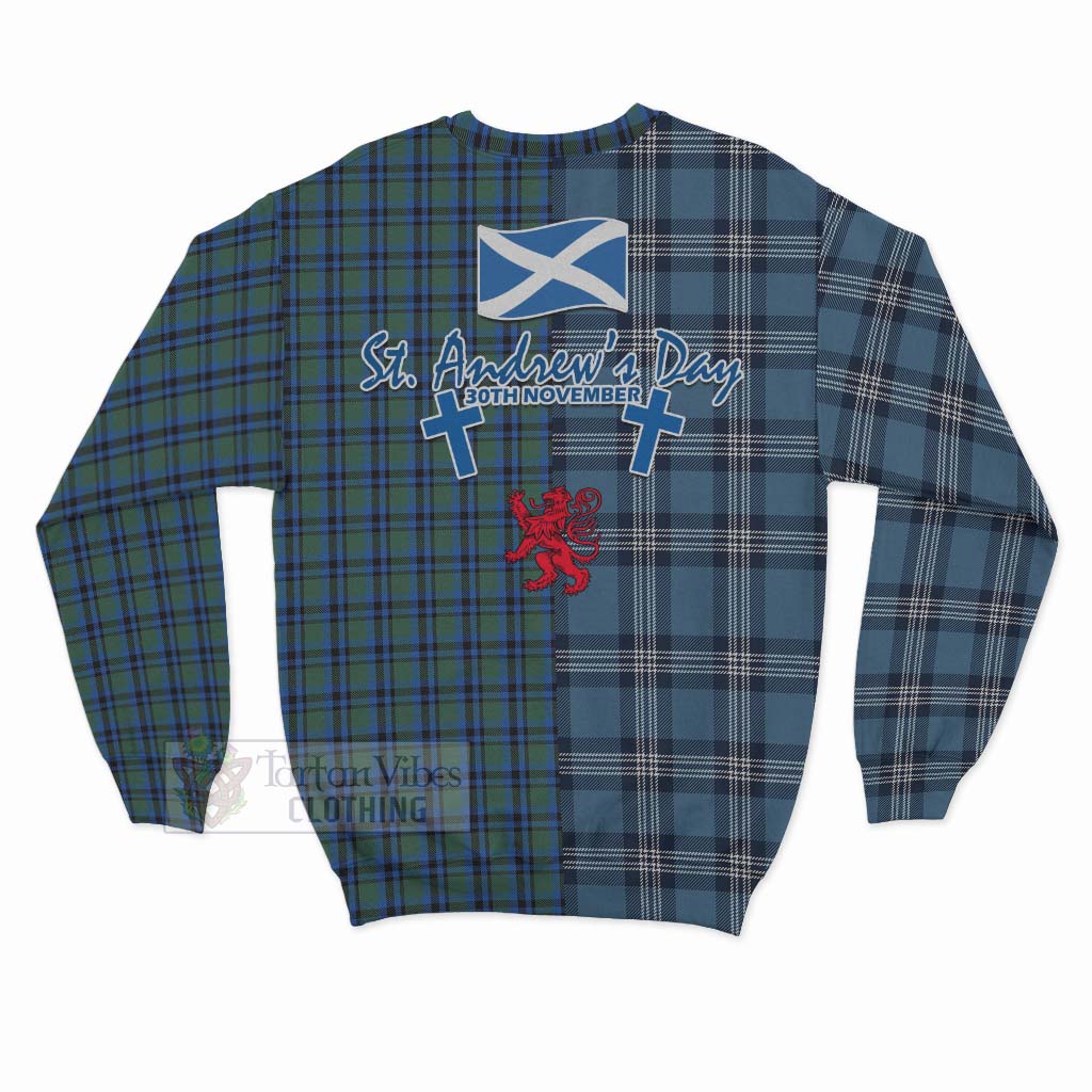 Tartan Vibes Clothing Falconer Tartan Sweatshirt Happy St. Andrew's Day Half Tartan Style