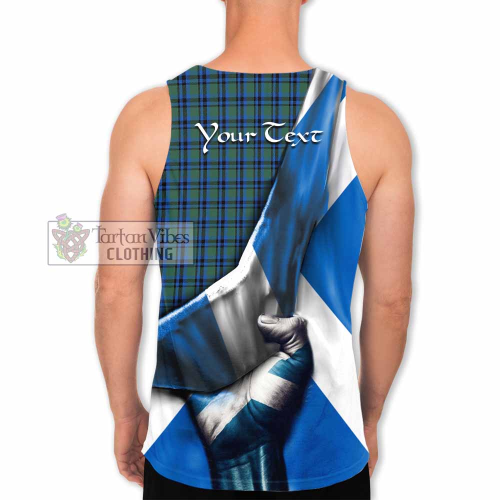 Tartan Vibes Clothing Falconer Tartan Men's Tank Top with Family Crest Scotland Patriotic Style