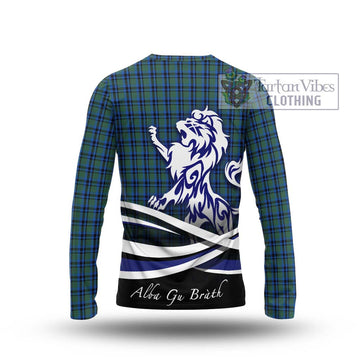 Falconer Tartan Long Sleeve T-Shirt with Alba Gu Brath Regal Lion Emblem