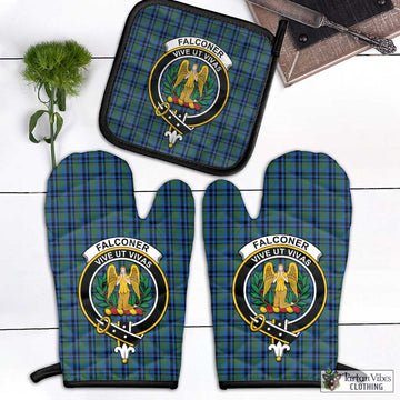 Falconer Tartan Combo Oven Mitt & Pot-Holder with Family Crest