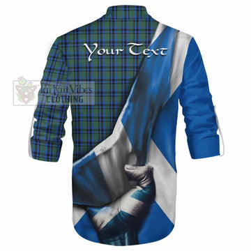 Falconer Tartan Ghillie Kilt Shirt with Family Crest Scotland Patriotic Style