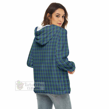 Falconer Tartan Crest Women's Borg  Half Zip Fleece Hoodie